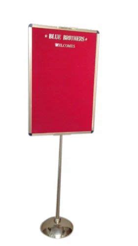 Welcome Board With Single Pole Brass Stand Blue Brothers Chennai