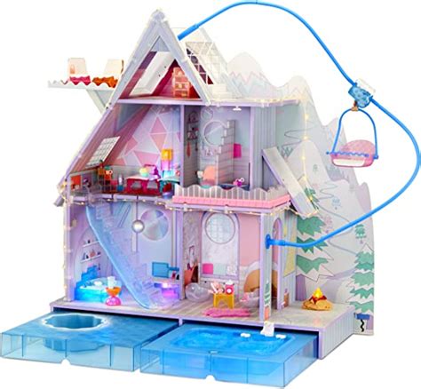 Lol Surprise Omg Winter Chill Cabin Wooden Doll House With