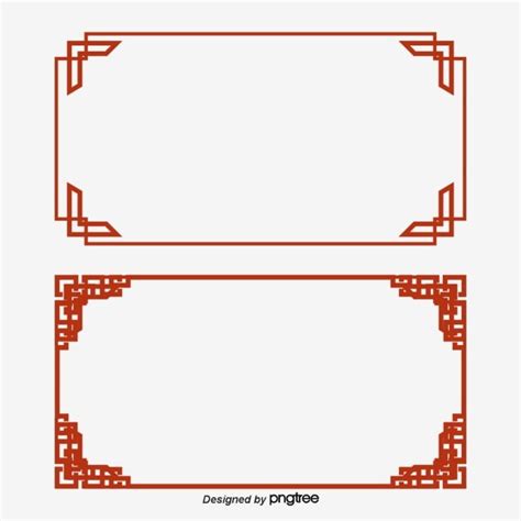 Chinese Red Vector PNG Images Red Chinese Border Border Clipart