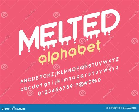Melted Font Stock Vector Illustration Of Typography 147588918