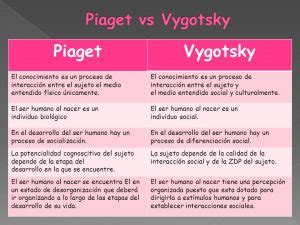 Diferencias y similitudes entre la teoría evolutiva de Piaget y Vygotsky