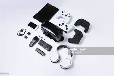 Foto De Stock Video Game Gadgets On White Background Virtual Reality