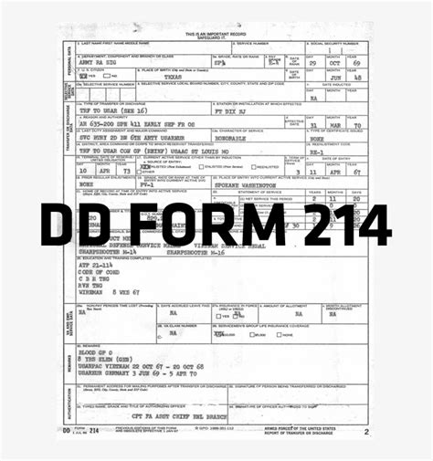 Dd214 Worksheet Army
