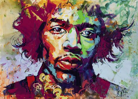 Jimi Hendrix Abstract Painting At Explore