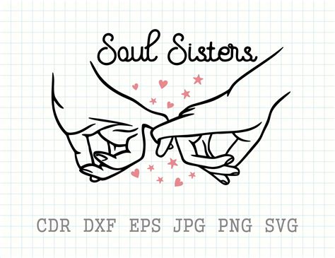 Soul Sisters Svg Best Friend Printable Clipart Unbiological Etsy Australia