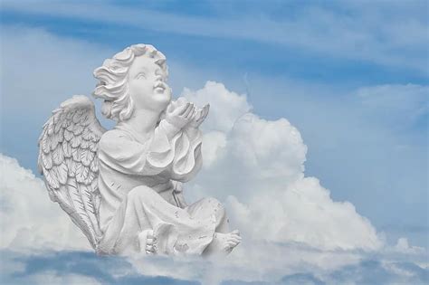 Angel Sky Wing Heavenly Faith Religion Pray Statue Sculpture