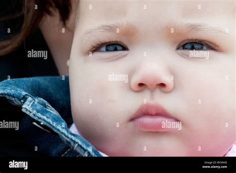 Beautiful Baby Girl Pouting Her Lips Stock Photo Alamy
