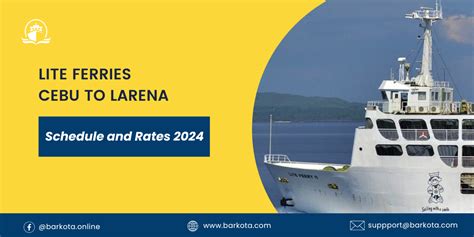 Cebu To Larena Ferry Schedule Fare Rates 2024 Barkota