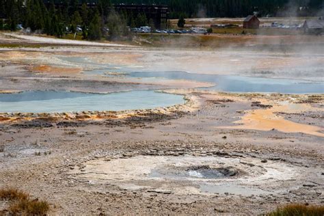 Geothermal Feature At Old Faithful Area At Yellowstone National Park