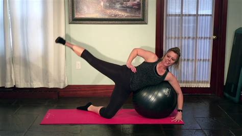 Minute Stability Ball Workout Abs Thigh Core Youtube