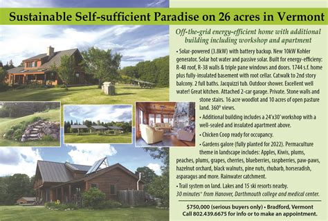 Vermont: Off-Grid, Energy-efficient Home for Sale « Green Energy Times