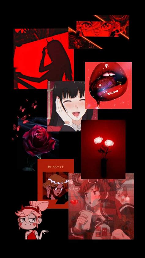 Download Red Anime Artefacts Aesthetic Wallpaper
