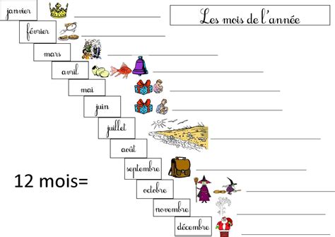 10 Fiches Ddm Temps Sur Les Mois Les Saisons Et Les Fêtes De Lannée