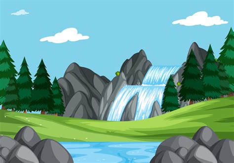 Cartoon Waterfall Clip Art