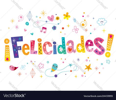 Felicidades Congratulations In Spanish Royalty Free Vector
