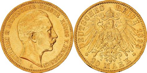 German States Mark A Coin Prussia Wilhelm Ii Berlin Au