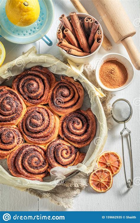 With a surprise icy luscious filling up populated with wonderful joyful ingredients, this is a great dessert for christmas. Sweet Cinnamon Buns As Swedish Christmas Dessert Stock Image - Image of spice, christmas: 159662935