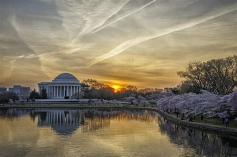 Jefferson Memorial At The Tidal Basin With Cherry Blossoms 78