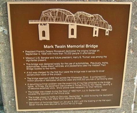 Mark Twain Memorial Bridge Historical Marker