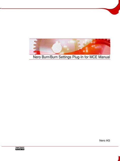 Nero Burnburn Settings Plug In For Mce Manual Pdf Compact Disc Dvd