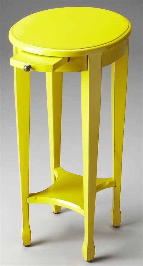 Arielle Loft Yellow Round Accent Table From Butler 1483289 Coleman