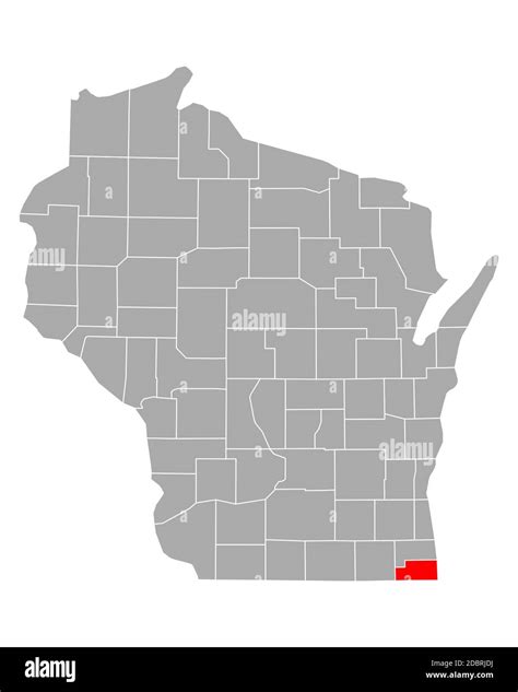 Map Of Kenosha In Wisconsin Stock Photo Alamy