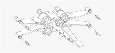 Star Wars - Star Wars X Wing Coloring - 700x400 PNG Download - PNGkit