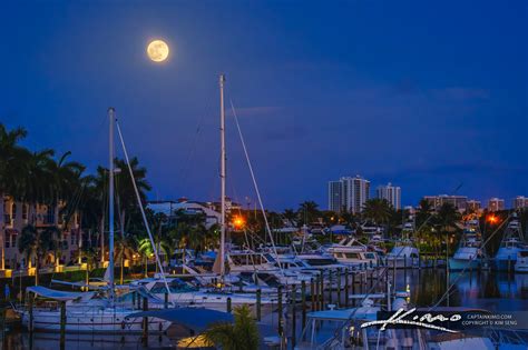Moon Rise Palm Beach Gardens Marina Hdr Photography By Captain Kimo