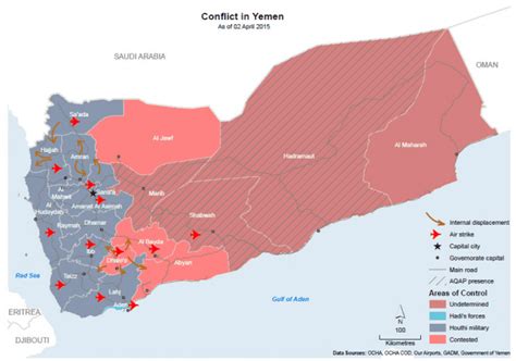 Conflict In Yemen As Of 02 April 2015 Yemen Reliefweb