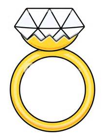 Diamond Ring Cartoon Vector Illustration Royalty Free Stock Image