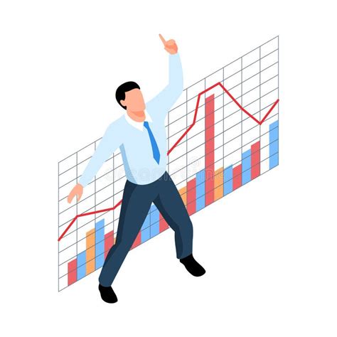 Successful Trader Graph Composition Stock Vector Illustration Of