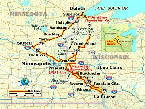 Wisconsin Motorcycle Roads Map
