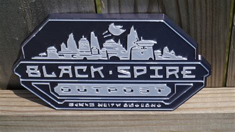 Black Spire Outpost Sign Etsy