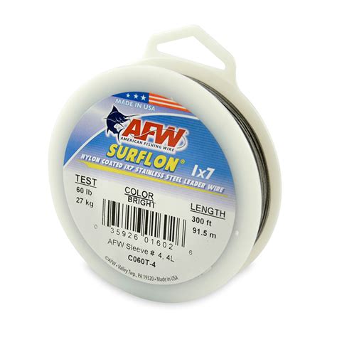 Afw Surflon Nylon Coated 1x7 Stainless Steel Leader Wire Roys Bait
