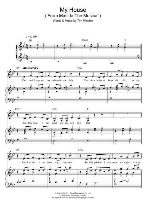 You can do the exercises online or download the worksheet as pdf. My House | Sheet Music Direct