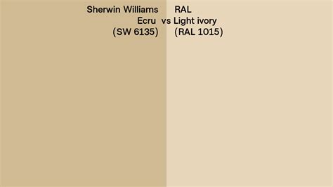 Sherwin Williams Ecru Sw Vs Ral Light Ivory Ral Side By