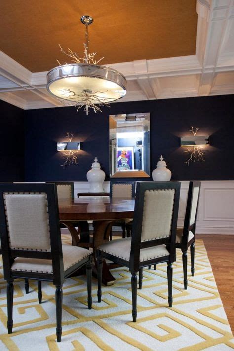 Favorite Blue Rooms With Bold Color Part 1 Dining Room Blue White
