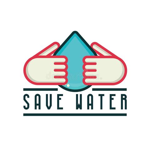 Save Water Poster Vector Illustration Decorative Design Stock