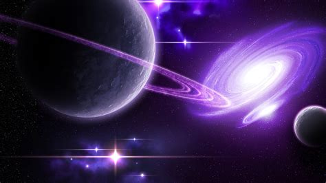 Space Purple Planet Galaxy Render Cgi Wallpapers Hd