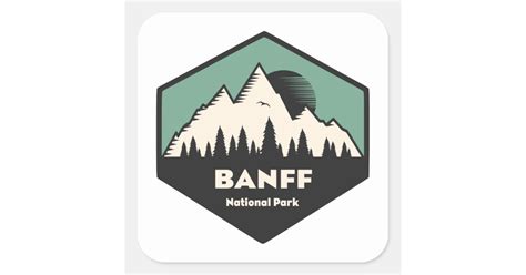 Banff National Park Square Sticker