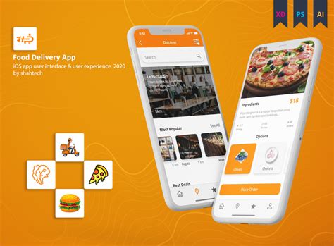 This application enaible delivery specialists to deliver orders by using the highest technologies. Food Delivery App Design on Behance em 2020