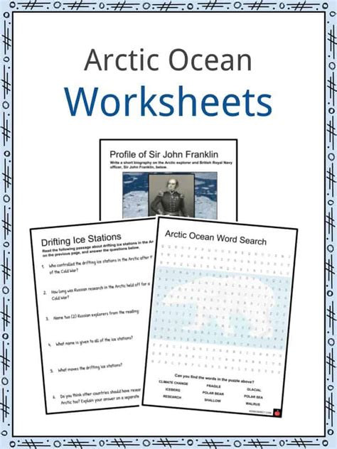 Arctic Ocean Facts Worksheets Geography History