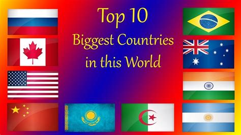 Top 10 Biggest Countries Of The World 2020 Top 10 Largest Countries