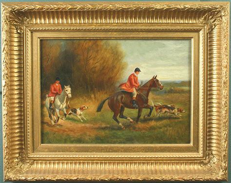 John Sanderson Wells Fox Hunting Paintings Pair For Sale Antiques