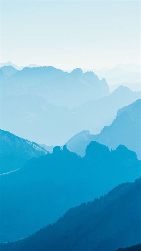 Fog Horizon Blue Mountains Nature 720x1280 Wallpaper Iphone 5