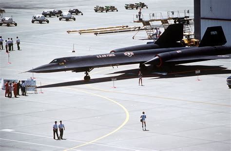 A Left Side View Of The Sr 71 Blackbird Aircraft On Display Nara