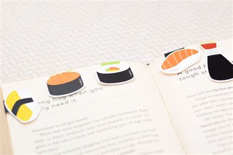 Sushi Magnetic Bookmarks Mini 5 Pack Diy Stationery Magnetic