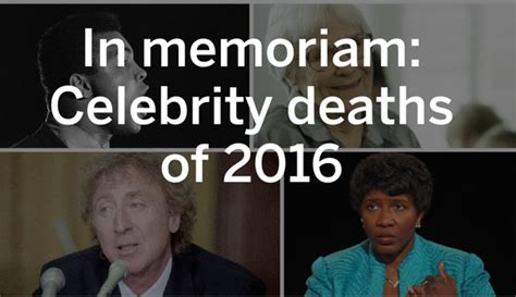 In Memoriam 56 Biggest Celebrity Deaths Of 2016