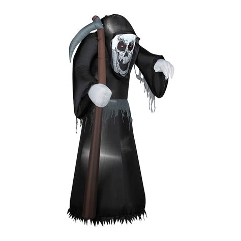 Gemmy 699 Ft Internal Light Grim Reaper Halloween Inflatable At