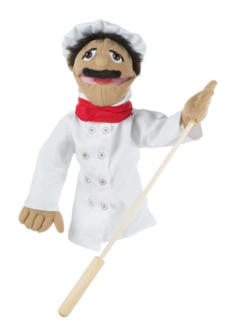 Melissa And Doug Chef Puppet With Detachable Wooden Rod For